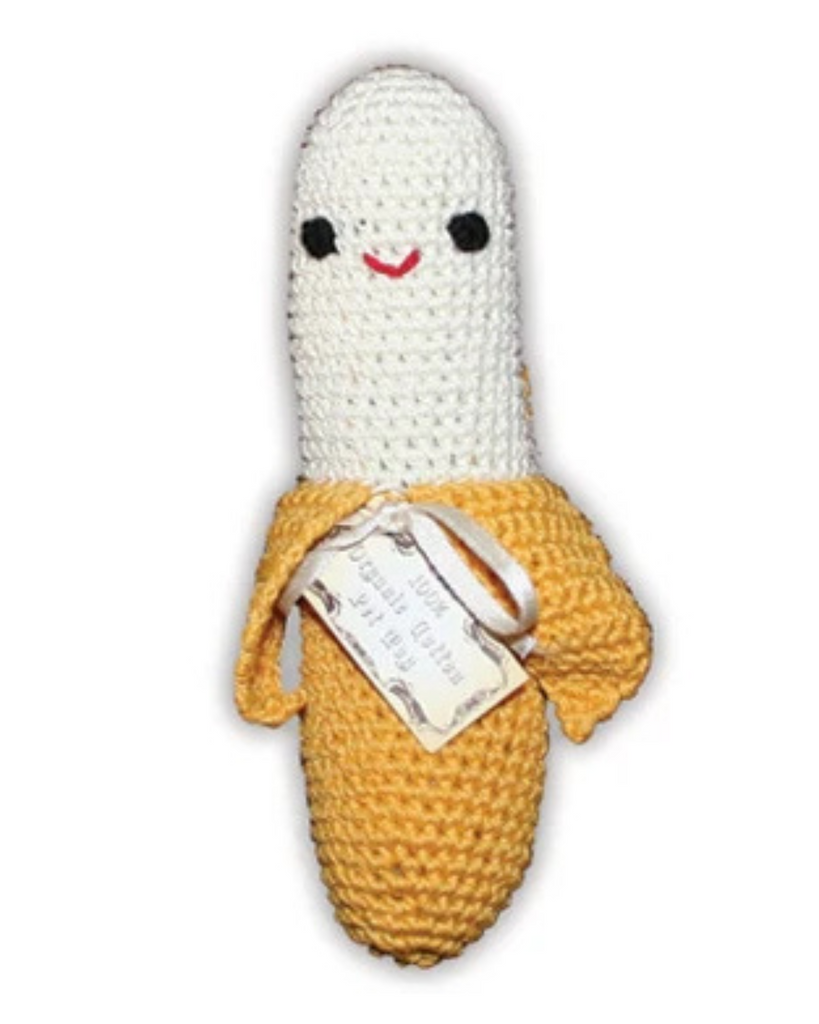 Chiquito Banana Organic Cotton Knit Dog Toy PLAY KNIT KNACKS
