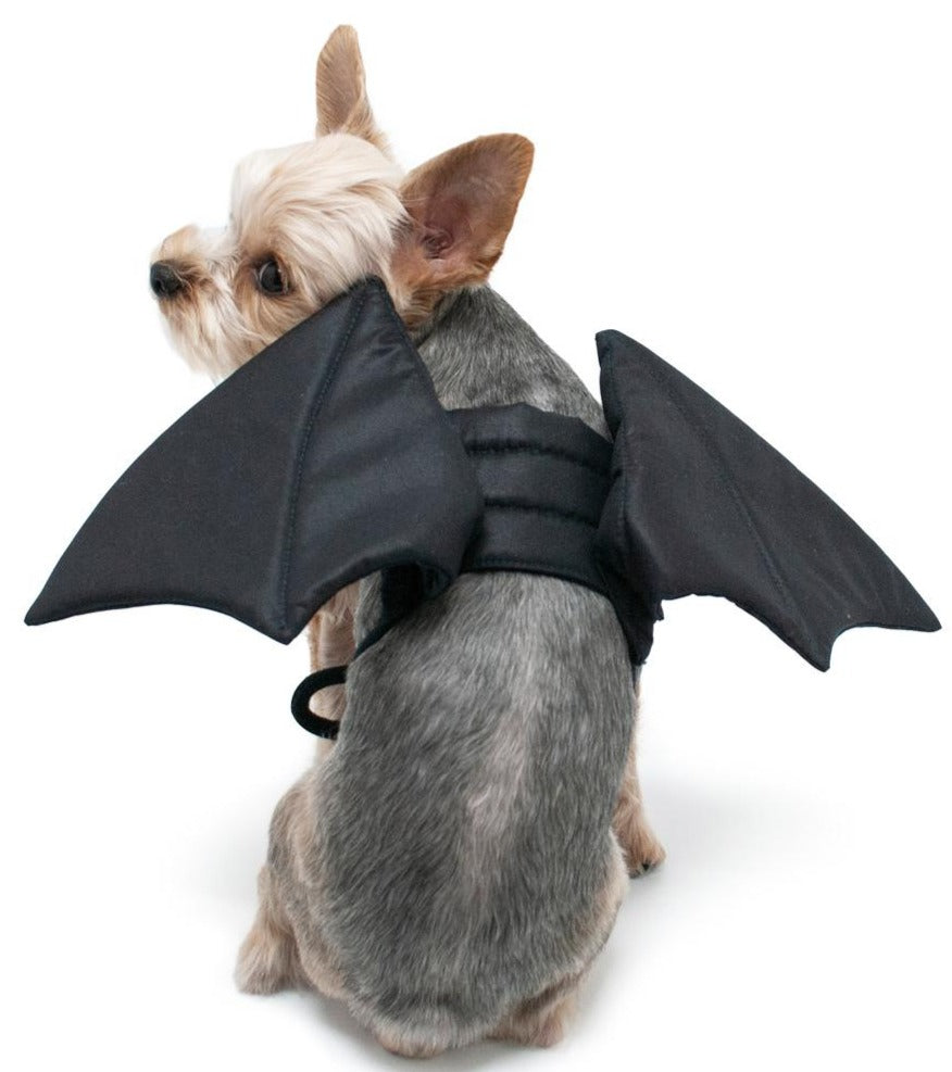 Adjustable Tie-On Bat Howl-O-Ween Dog Wings Wear DOGO   