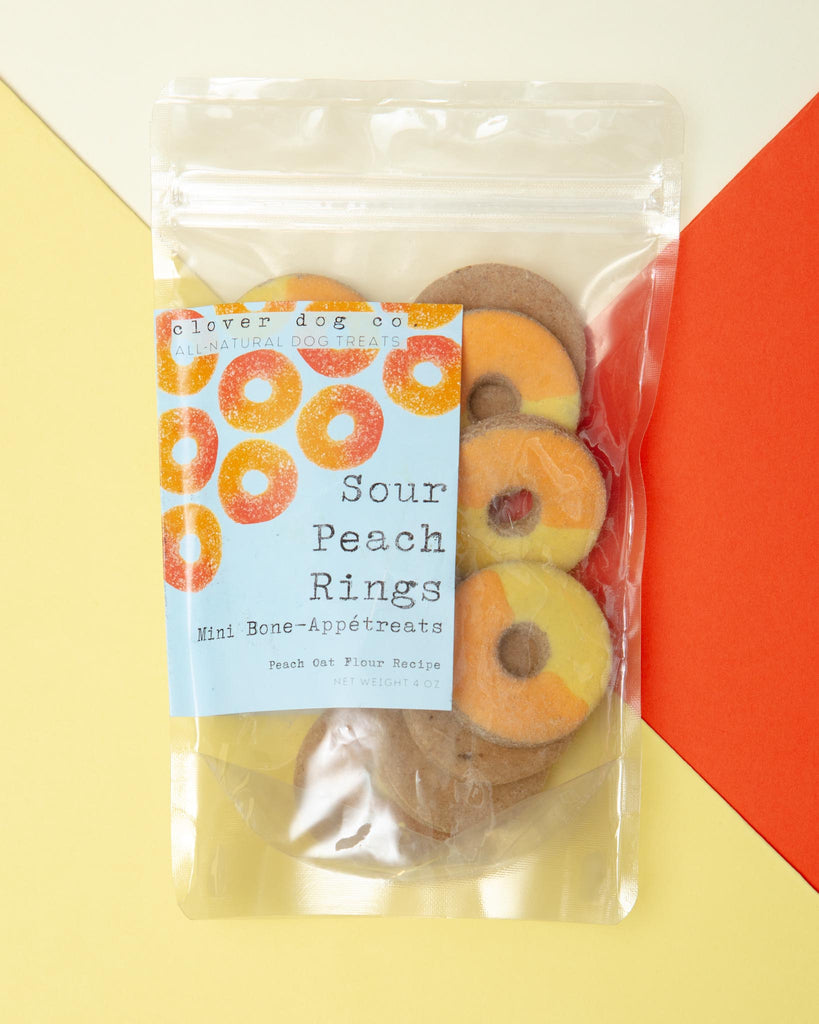 Gummy Peach Ring Dog Biscuits (FINAL SALE) Eat CLOVER DOG CO.   