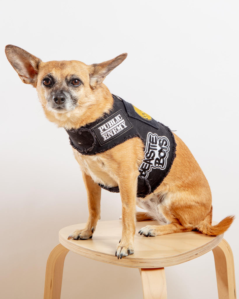 The High Life Rocker Upcycled Denim Dog Harness (FINAL SALE) WALK HEADS OR TAILS PUP   