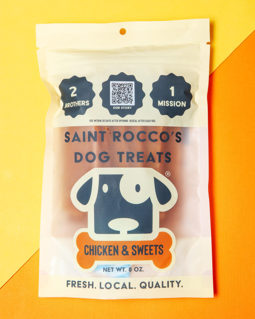 Chicken & Sweet Potato Dog Treats Eat SAINT ROCCO'S