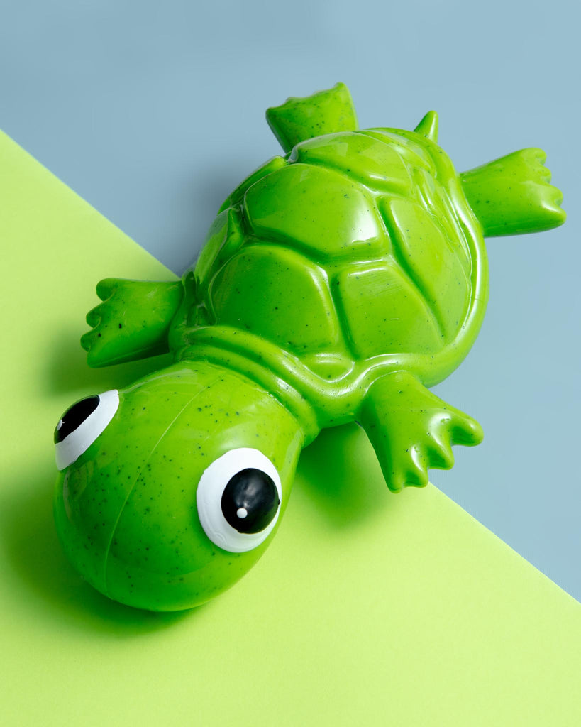 Rubber Squeaky Turtle Treat Dog Toy in Green Play CYCLE DOG   