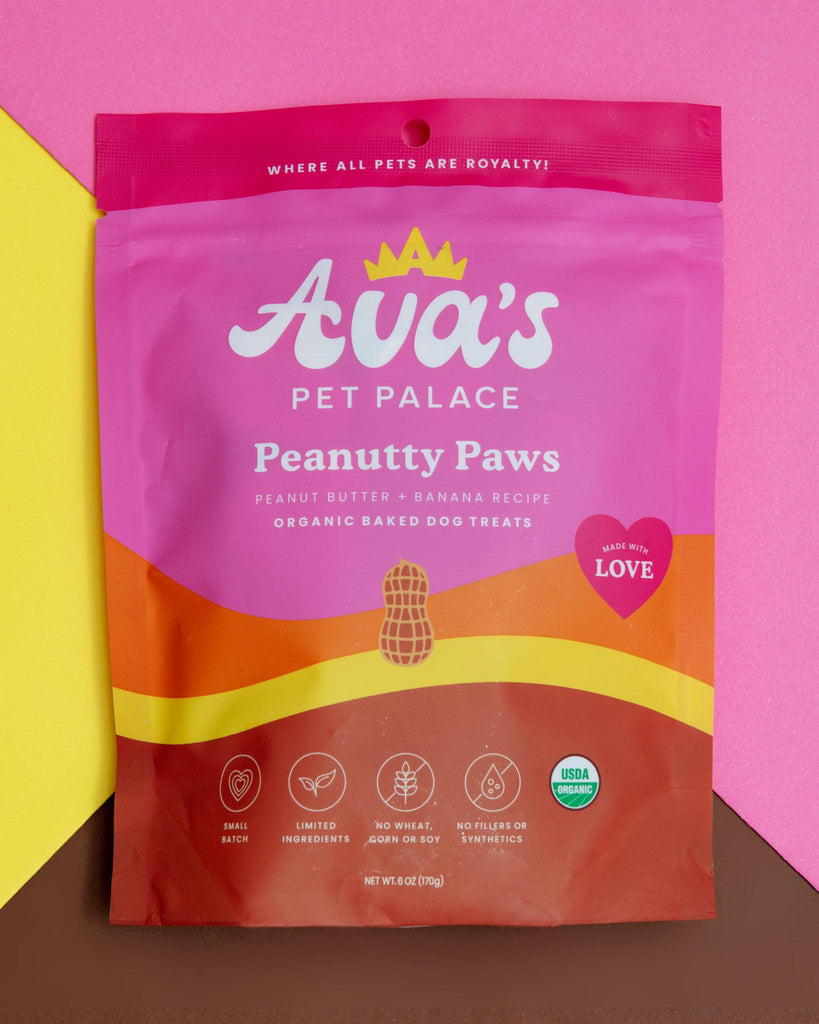 Peanutty Paws Organic Baked Dog Treats Eat AVA'S PET PALACE   