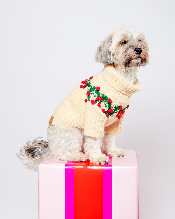 Holly Bobble Dog Sweater Wear THE FOGGY DOG