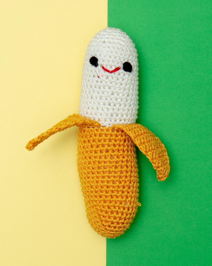Chiquito Banana Organic Cotton Knit Dog Toy PLAY KNIT KNACKS
