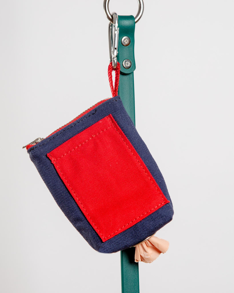 Good Girl Bag Treat + Poop Bag Holder in Navy Canvas (Made in NYC) WALK DOG & CO. COLLECTION   