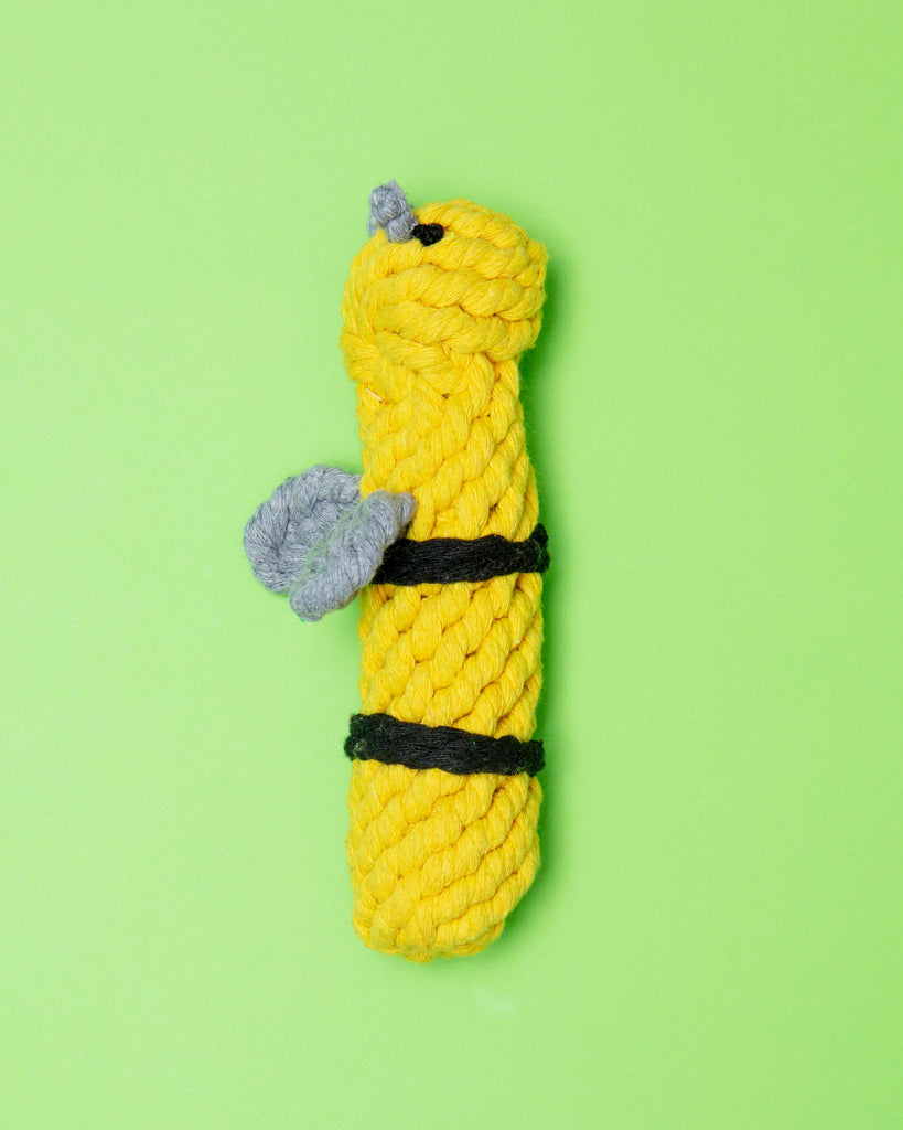 Q Bee Rope KNOTTY PAWZ | Handmade Bee Sustainable Dog Rope Toy | DOG & CO.