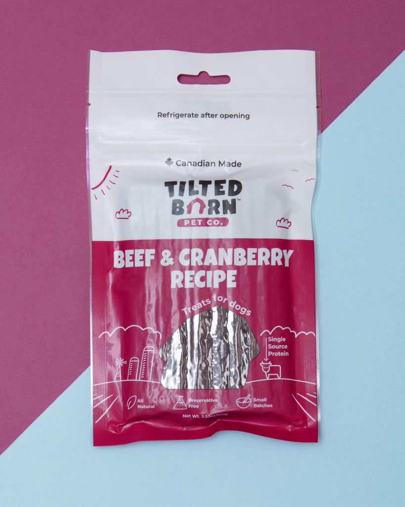 Beef & Cranberry Jerky Dog Treat EAT TILTED BARN