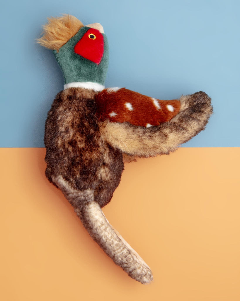Ike Pheasant Squeaky Dog Plush Toy Play FLUFF & TUFF   