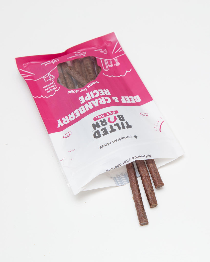 Beef & Cranberry Jerky Dog Treat EAT TILTED BARN