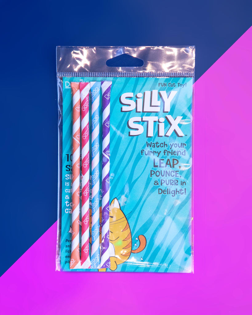 Silly Stix Silvervine Cat Toy (4-Pack) (Made in the USA) CAT DEZI & ROO