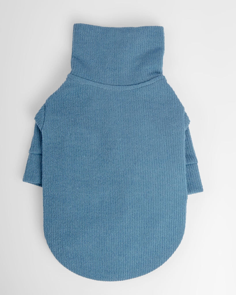 Foldover Half-Zip Dog Knit Sweater (FINAL SALE) Wear MIMINKO   