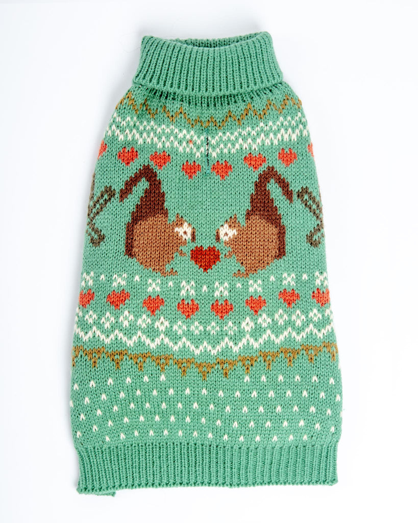 Squirrel Love Dog Sweater (FINAL SALE) Wear Finnegan's Standard Goods   