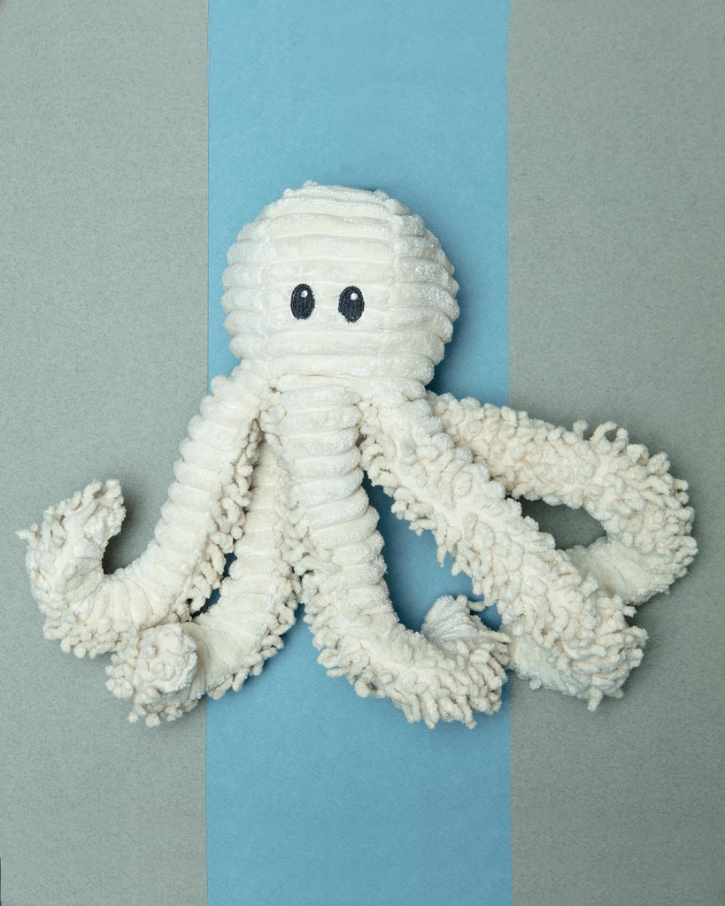 Natural Octopus Squeaky Plush Dog Toy Play PET LOU   
