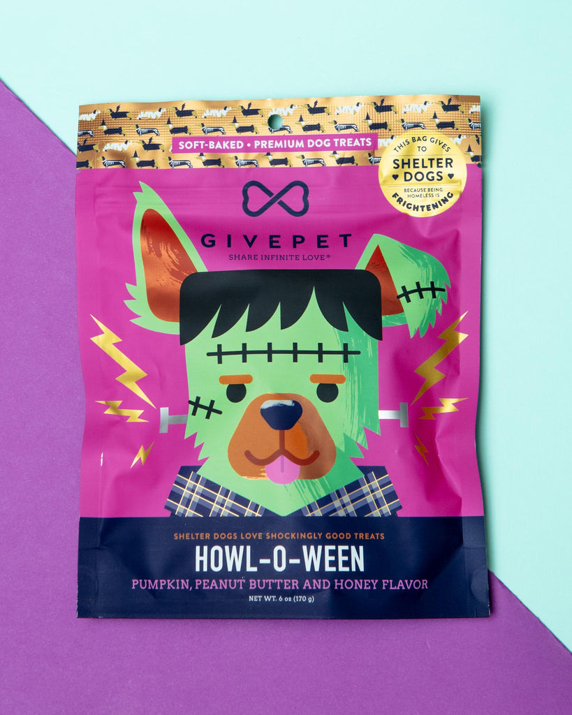 Howl-O-Ween Pumpkin & PB Soft Dog Treats (Made in the USA) Eat GIVEPET   