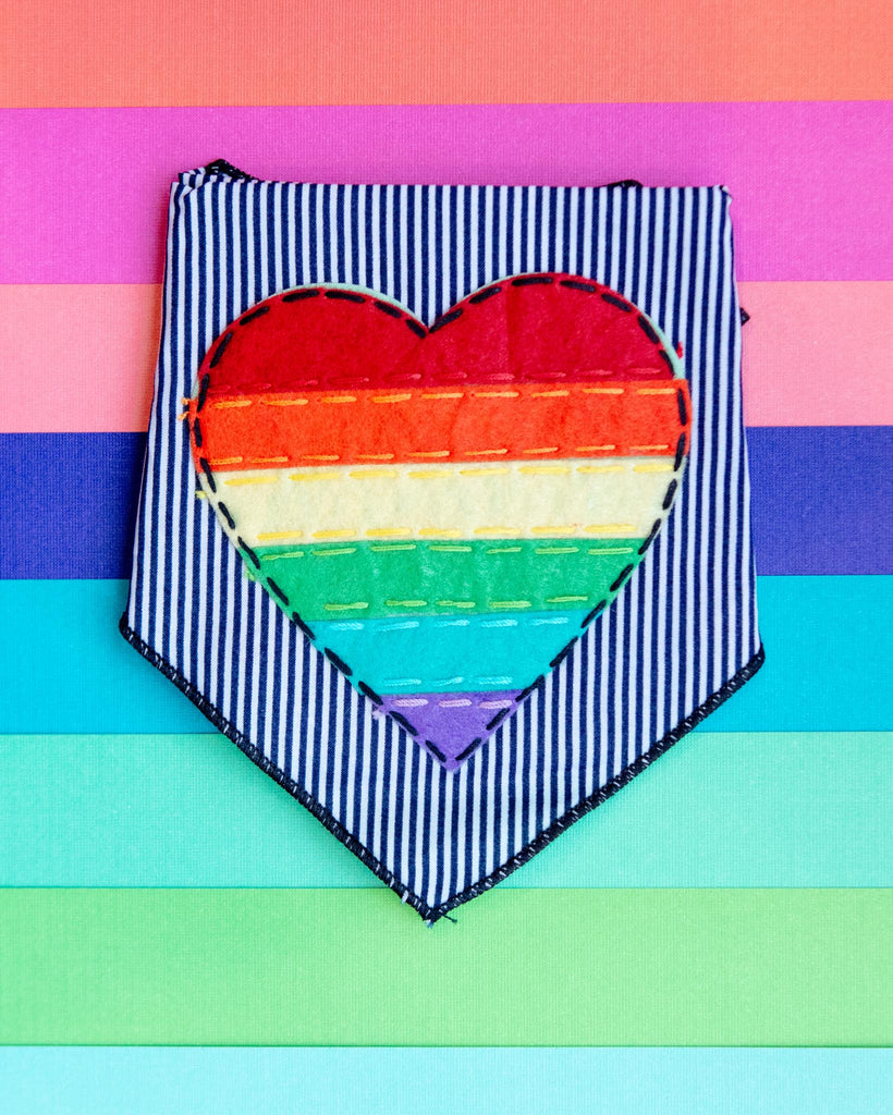 Rainbow Heart Dog Bandana Wear TAIL TRENDS