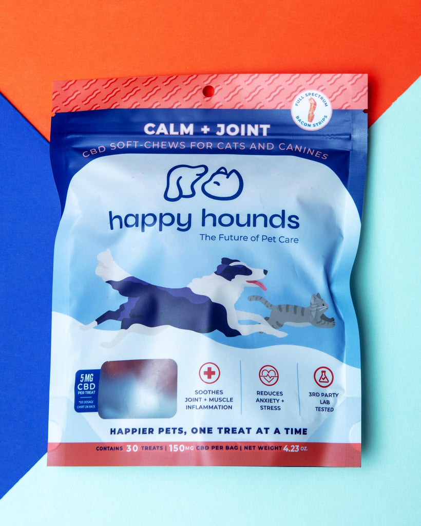 Calm & Joint Bacon Pet Strips (5mg) Eat HAPPY HOUND   