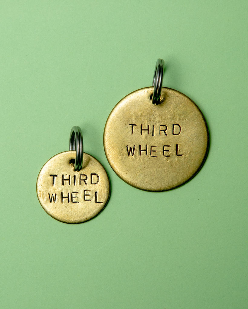 Third Wheel Round ID Tag (Custom/Drop-Ship) (Made in the USA) Wear WOWIE GOODS   