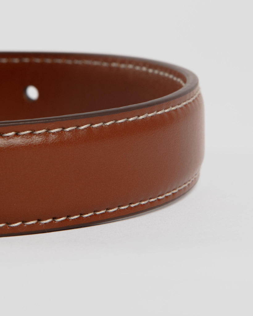 Leather Dog Collar in Tobacco Brown (Made in Italy) Walk CARLOTTA PALERMO
