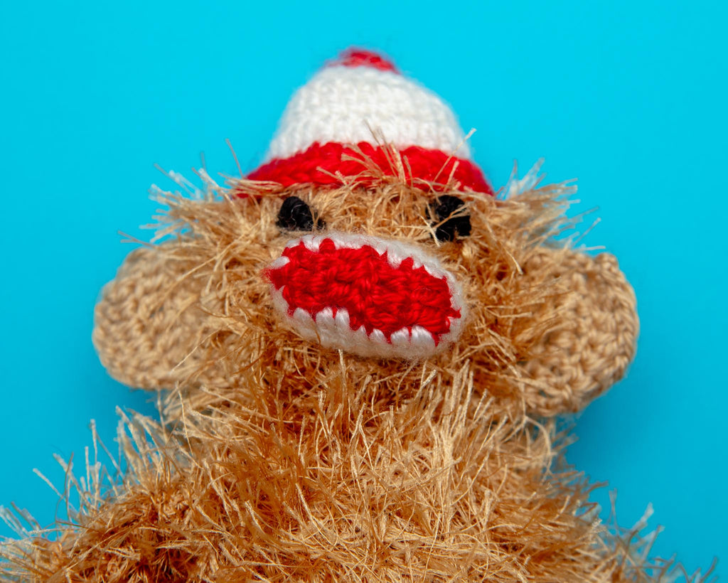 Sock Monkey Squeaky Dog Toy PLAY OOMALOO