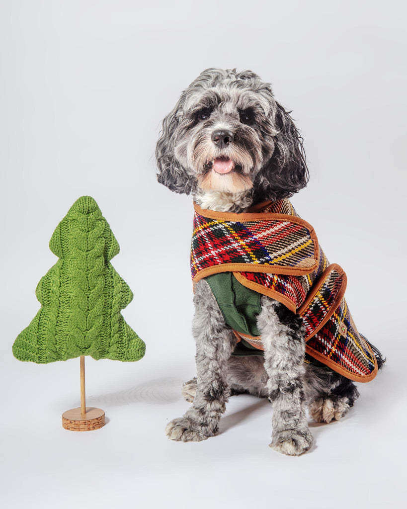 Tan Tartan Plaid Dog Coat (FINAL SALE) Wear CHILLY DOG   