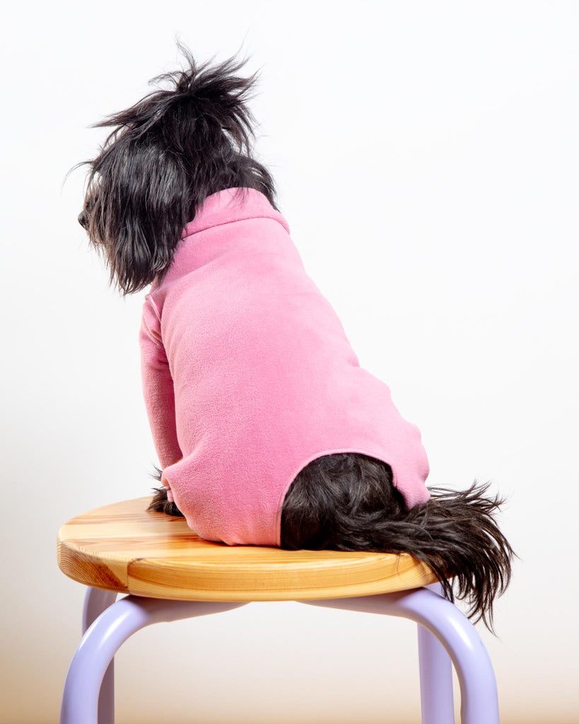 Stretch Fleece Onesie in Rose Pink (Made in the USA) (DOG & CO. + GOLD PAW Exclusive!) Wear GOLD PAW