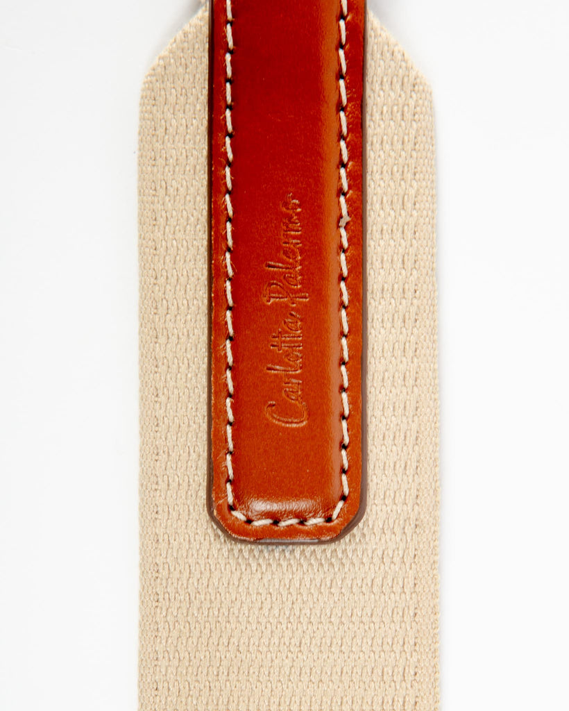 Hands-Free Textile Dog Leash in Tobacco Tan (Made in Italy) Walk CARLOTTA PALERMO
