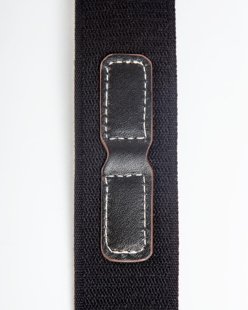 Hands-Free Textile Dog Leash in Black (Made in Italy) Walk CARLOTTA PALERMO