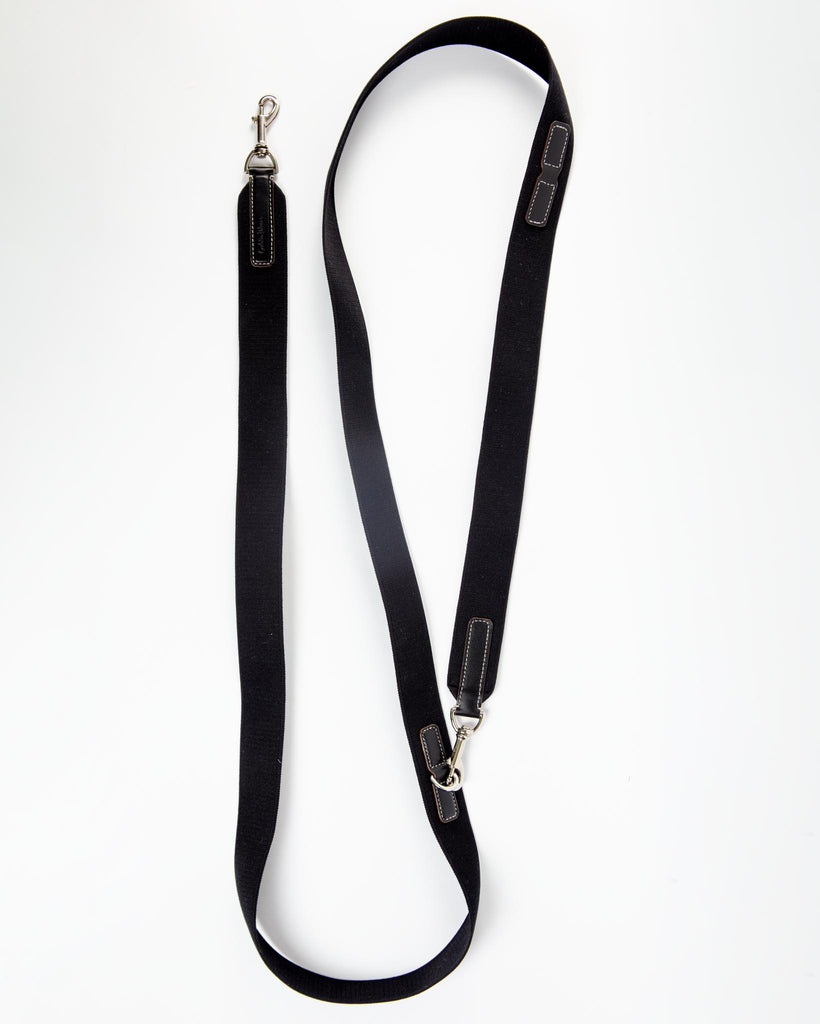 Hands-Free Textile Dog Leash in Black (Made in Italy) Walk CARLOTTA PALERMO