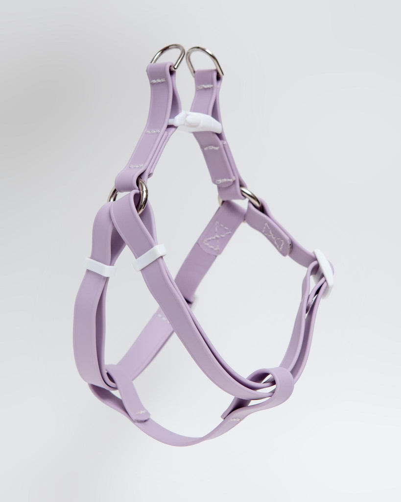 Walk in the Park Waterproof Dog Harness in Lilac or Black (Made in the USA) WALK DOG & CO. COLLECTION Lilac X-Small (6-12 lbs) 