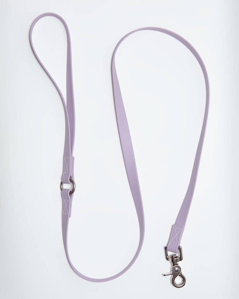 A Walk in the Park Dog Leash in Lilac or Black (Made in the USA) WALK DOG & CO. COLLECTION Lilac Small (4 ft) 