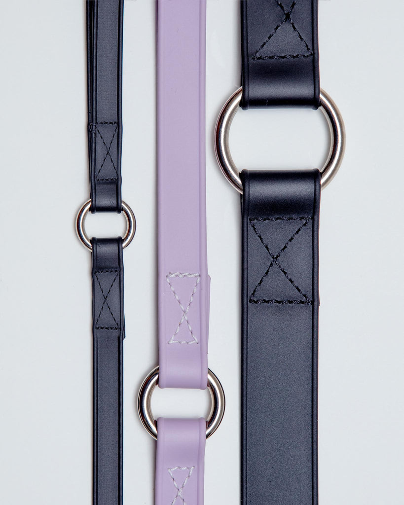 A Walk in the Park Dog Leash in Lilac or Black (Made in the USA) WALK DOG & CO. COLLECTION   