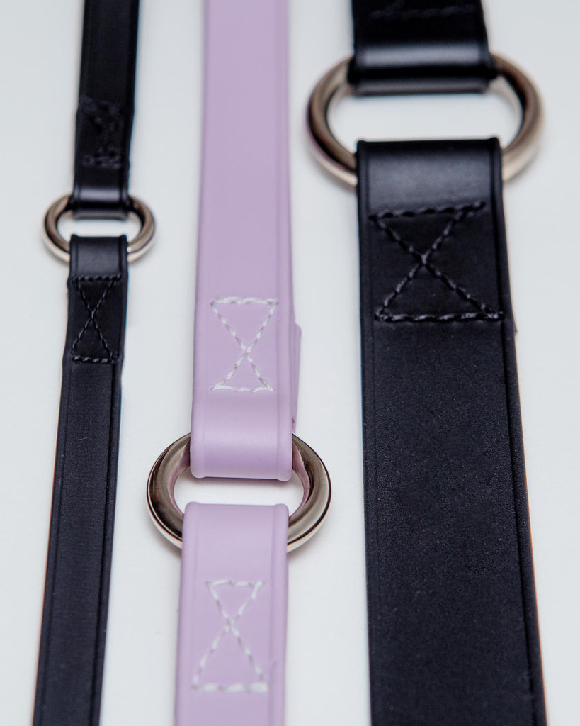 A Walk in the Park Dog Leash in Lilac or Black (Made in the USA) WALK DOG & CO. COLLECTION   