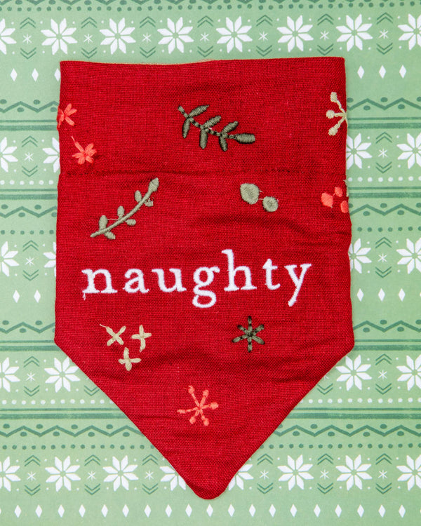 Naughty or Nice Reversible Dog Bandana Wear PRIMITIVES