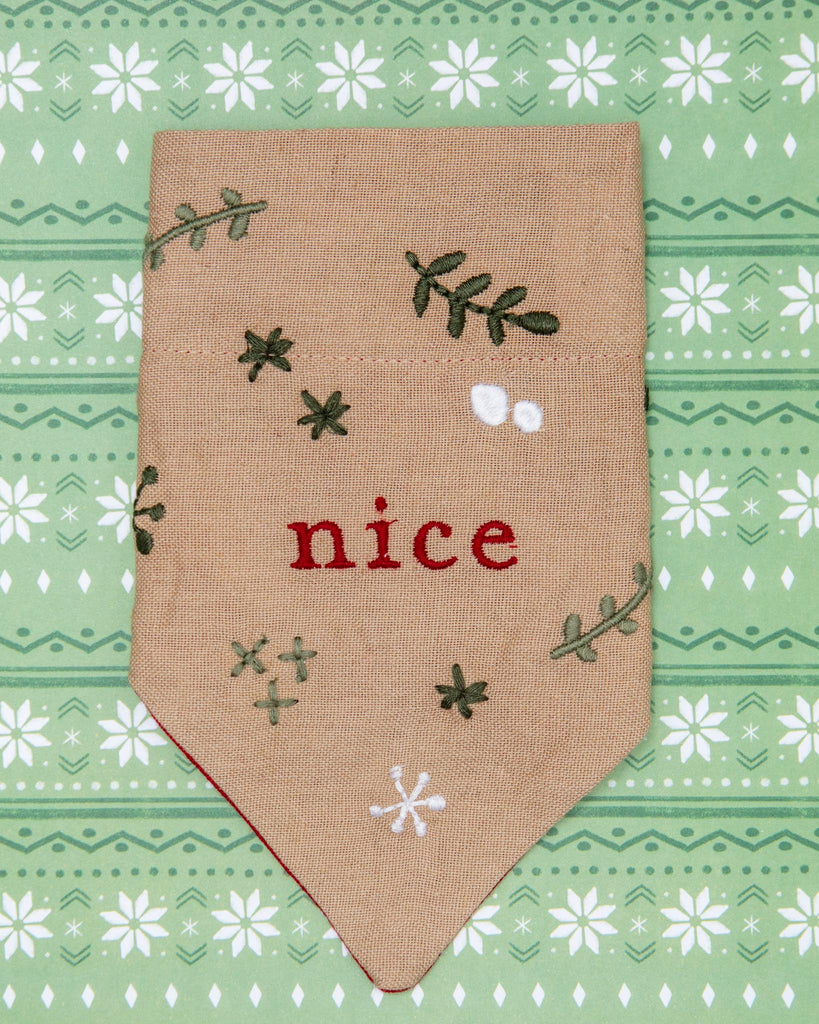 Naughty or Nice Reversible Dog Bandana Wear PRIMITIVES