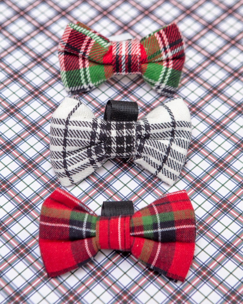 Holiday Plaid Dog Bow Tie Wear PRIMITIVES