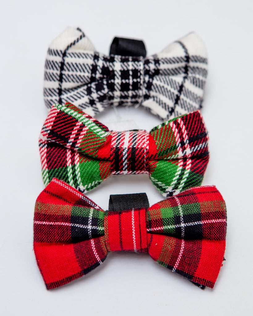 Holiday Plaid Dog Bow Tie Wear PRIMITIVES