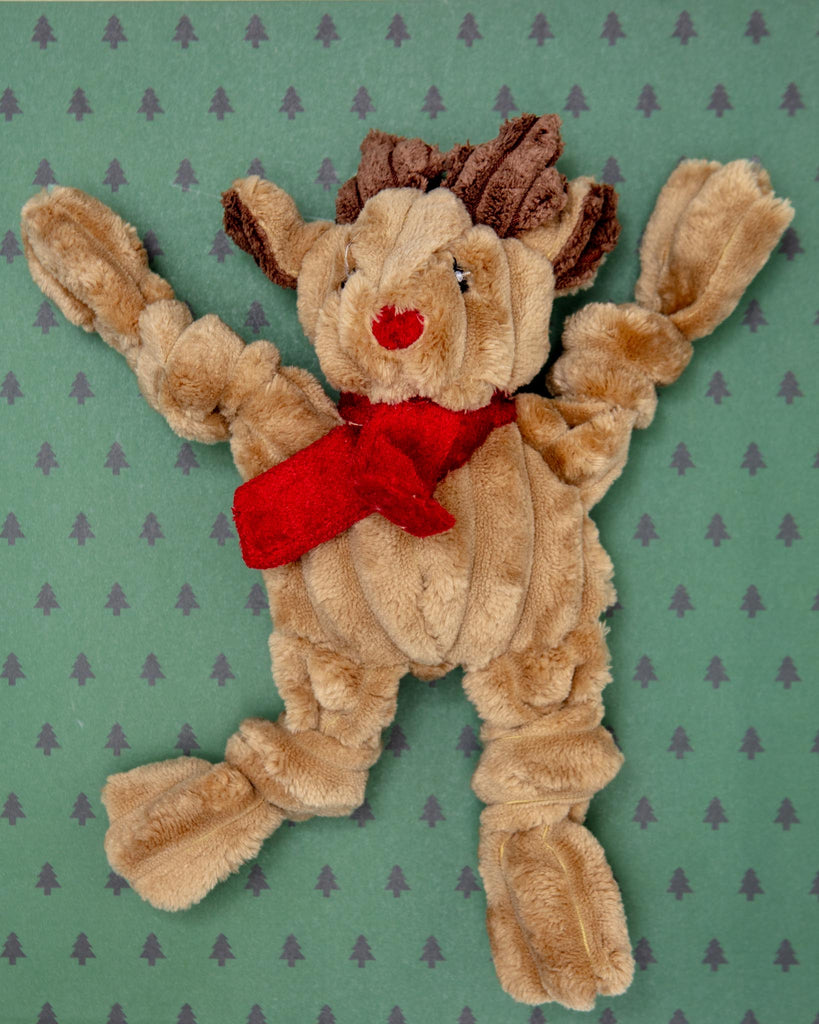 Rudy Reindeer Knottie Plush Dog Toy PLAY HUGGLEHOUNDS