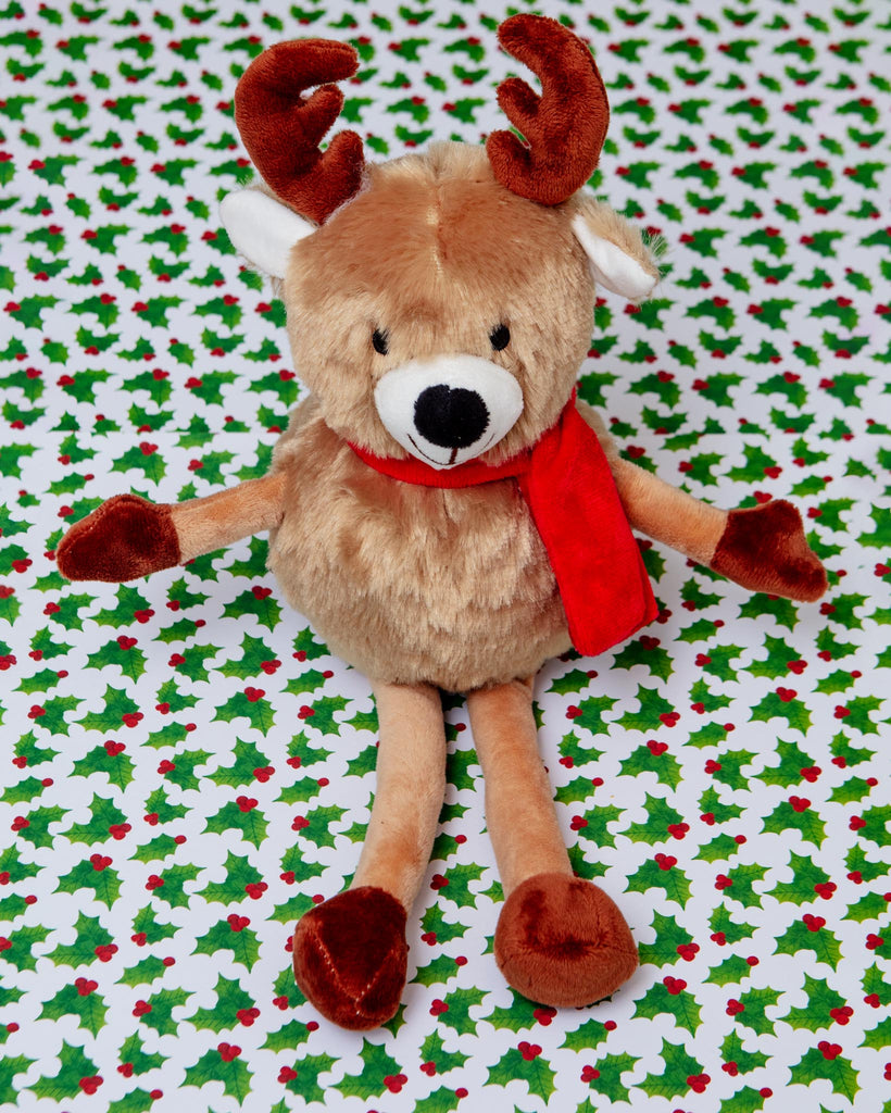 Randy the Reindeer Squeaky Plush Dog Toy Play GIFTABLE WORLD