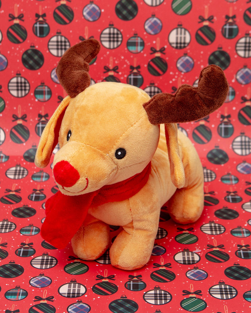 Holiday Doxie Squeaky Plush Dog Toy Play GIFTABLE WORLD