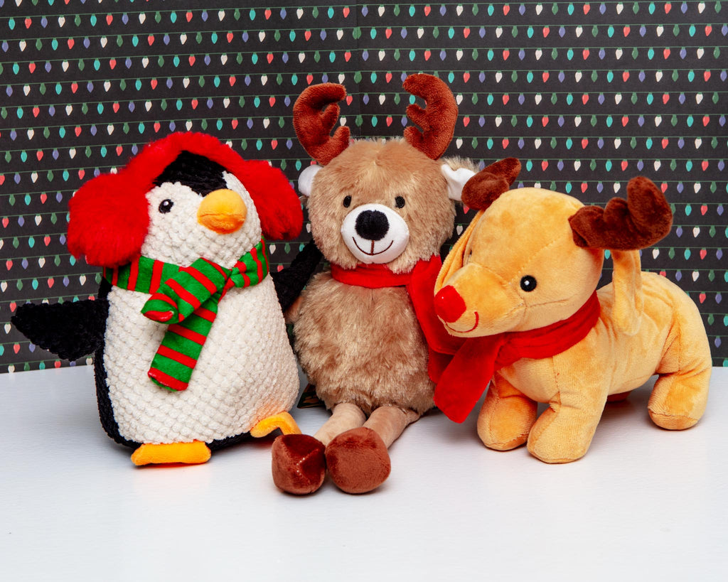 Holiday Doxie Squeaky Plush Dog Toy Play GIFTABLE WORLD