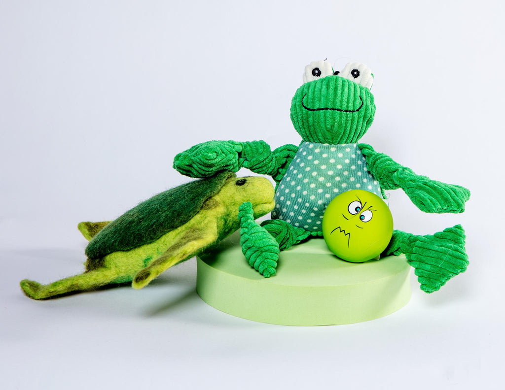 Fergie Frog Knottie Dog Plush Toy Play HUGGLEHOUNDS   