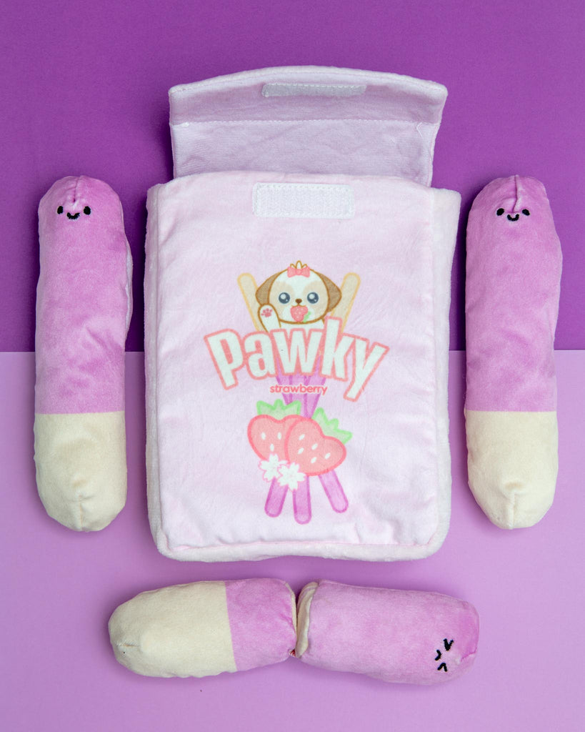 BLUSHIEZ | Strawberry Pawky Interactive Nosework Dog Toy | DOG & CO.