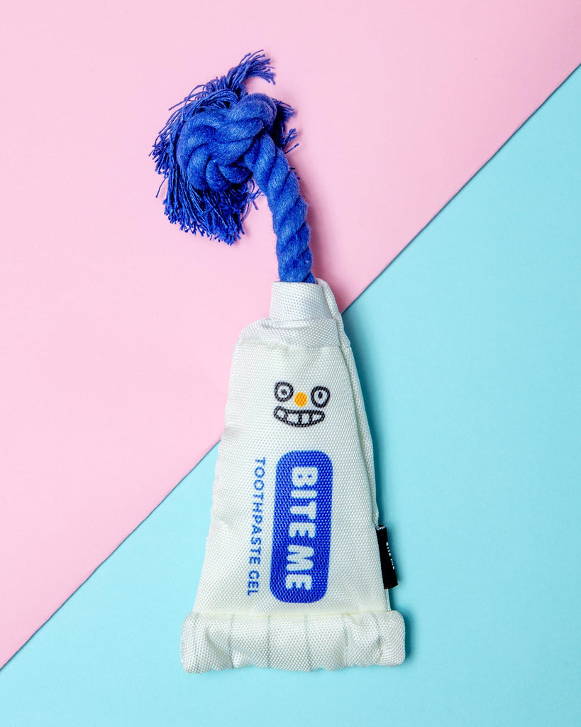 Toothpaste Gel Dog Toy Play BITE ME   