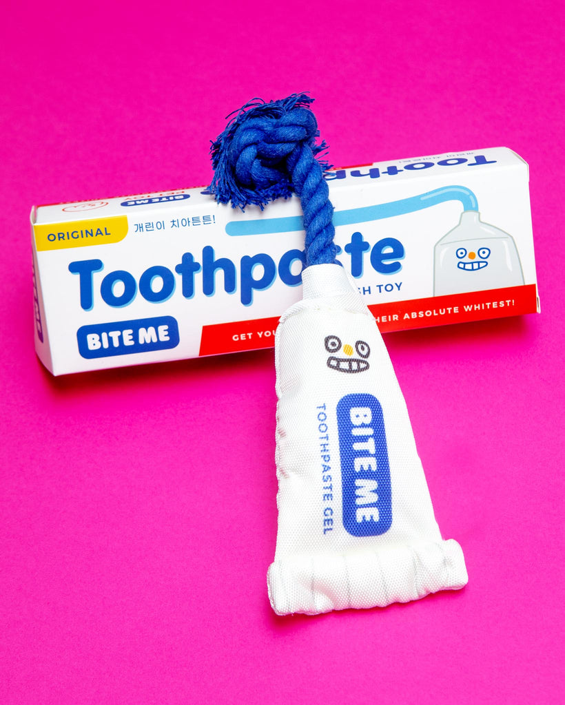 Toothpaste Gel Dog Toy Play BITE ME   