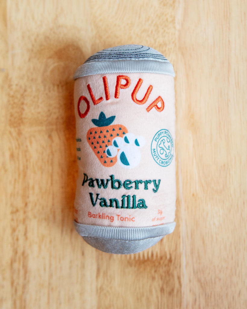 Olipup Pawberry Vanilla Squeaky Plush Dog Toy Play HAUTE DIGGITY DOG   