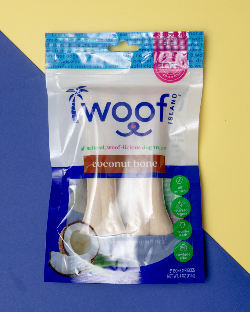 All Natural Coconut Dog Bone Treat (2-Pack) Eat WOOF ISLAND   