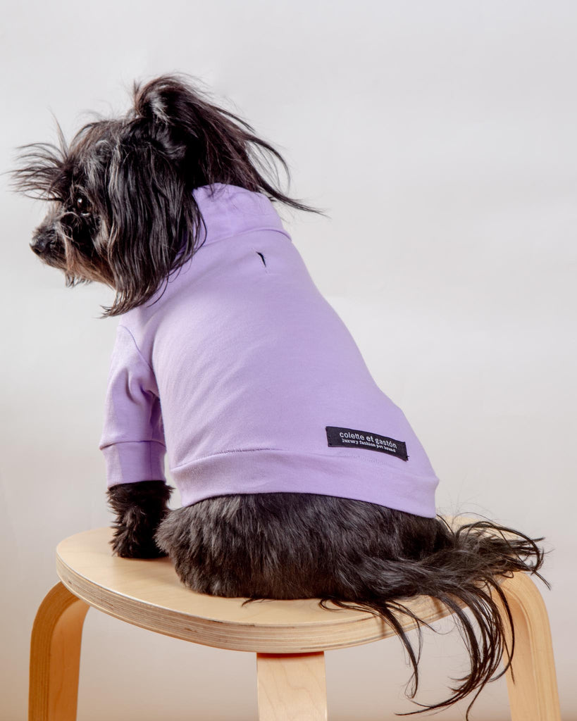 Cotton Pullover Dog T-Shirt in Lavender or Navy Wear COLETTE ET GASTON   