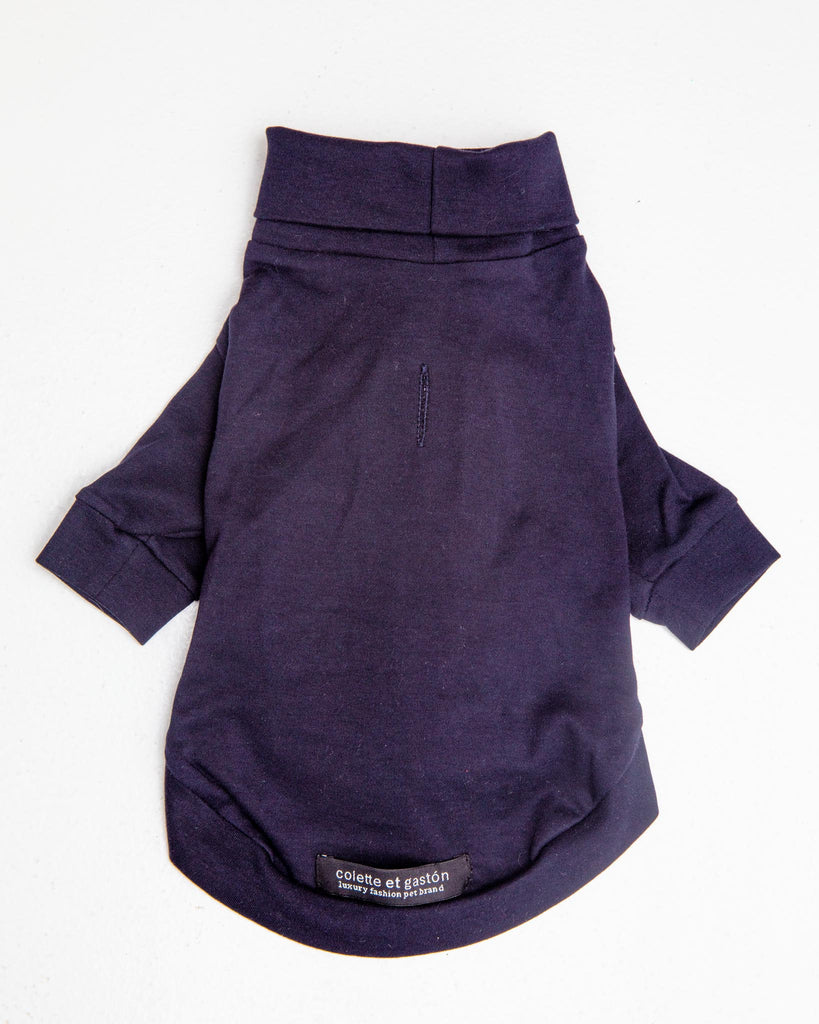 Cotton Pullover Dog T-Shirt in Lavender or Navy Wear COLETTE ET GASTON   