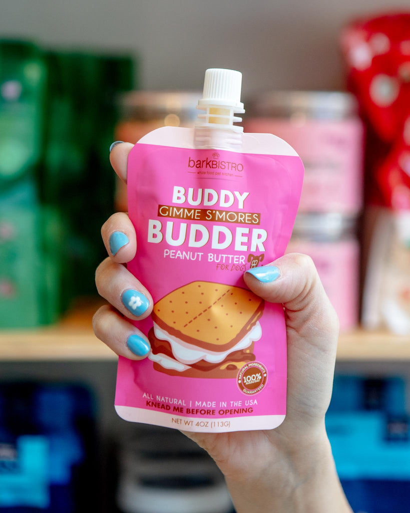 Buddy Budder Peanut Butter Squeeze Pack for Dogs </br> (Made in the USA) Eat BARK BISTRO Gimme S'mores  